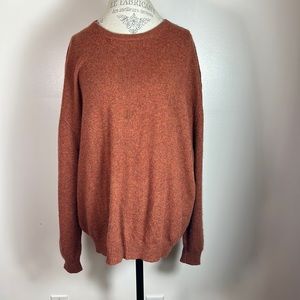 100% Cashmere Alan Flusser Orange Sweater